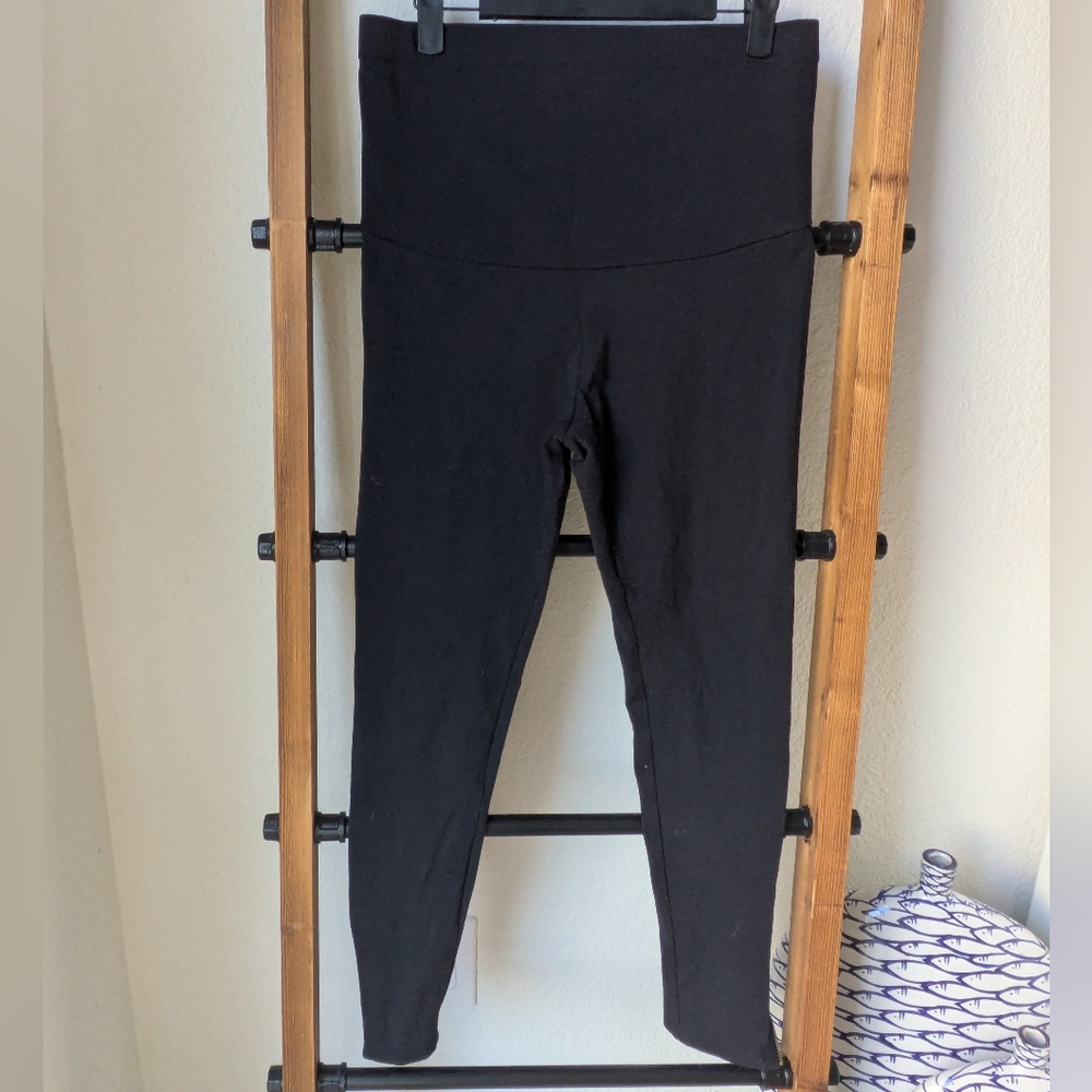 Ruhe NYC Women's Maternity Black High-Waisted Leggings - Size Medium
